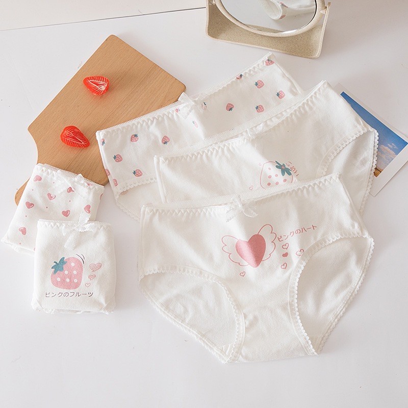 Quần Lót Nữ Cotton Cao Cấp Nâng Mông Thông Hơi Hoạ Tiết Dễ Thương TOPBRA