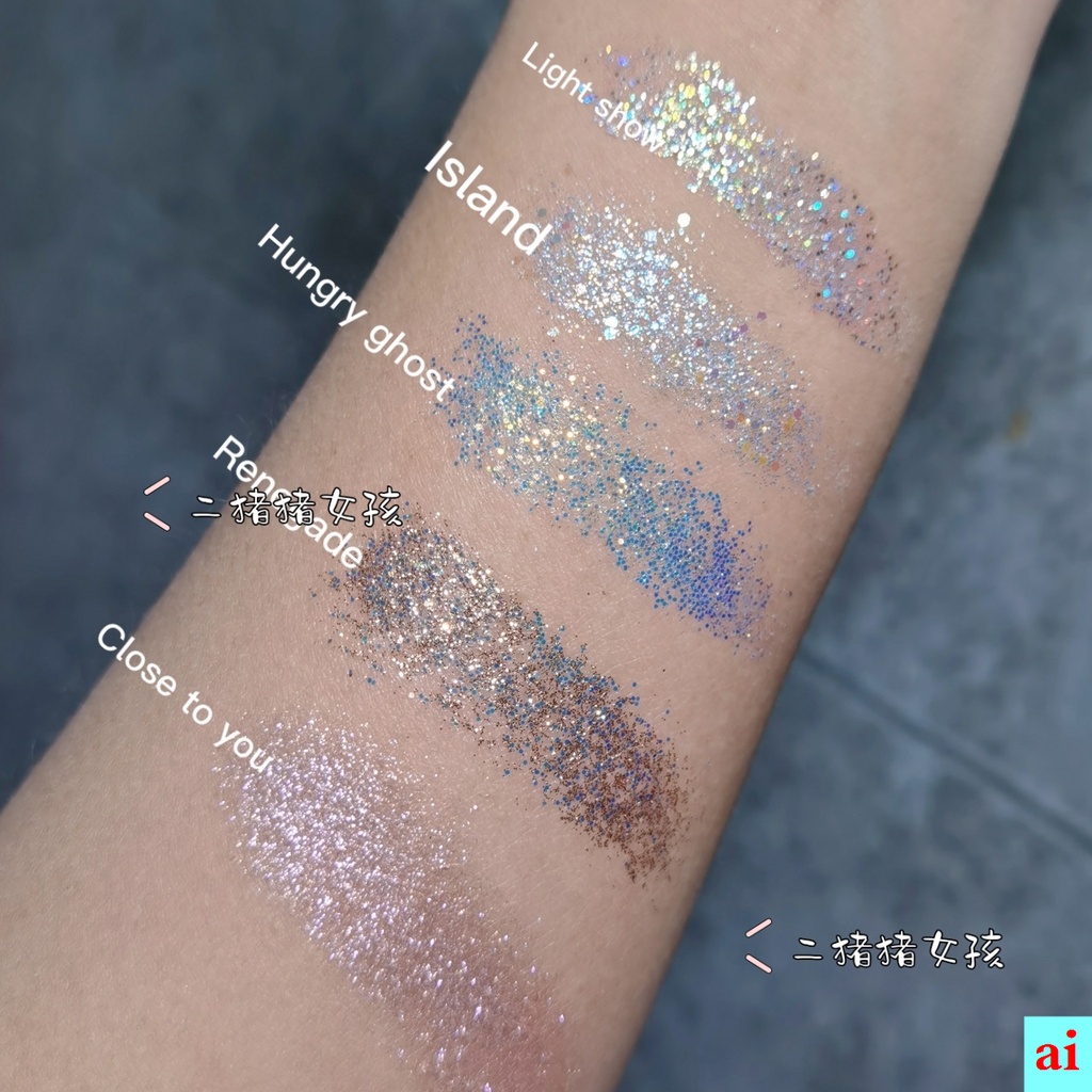 Hàng Có Sẵn Bảng Phấn Mắt Dạng Gel Kim Tuyến Siêu Lấp Lánh Kích Thước Lớn Các Loại Hạt Cườm Hình Ngôi Sao Sân Khấu