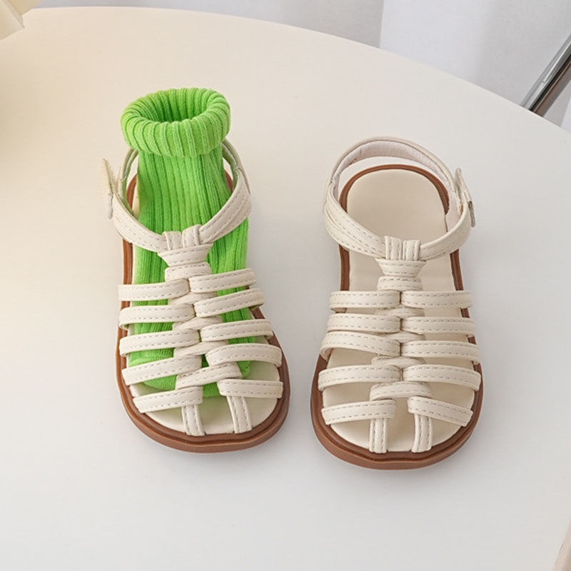 [Hàng Mới Về] Giày Sandal Đế Mềm Hở Ngón Thoải Mái Phong Cách Hàn Quốc Dễ Phối Đồ Thời Trang Mùa Hè Cho Bé Gái