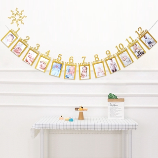 Bộ 12 Khung Hình Giấy Chúc Mừng Sinh Nhật Cho Bé