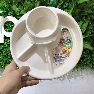 🌺Khay ăn Inomata 3 ngăn (có chỗ để cốc-thìa)