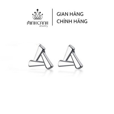 Hoa Tai Bạc Hình Tam Giác Ghép - Minh Canh Jewelry