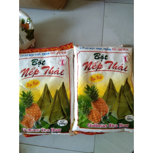 Bột Nếp Thái, nếp lọc mịn nếp khóm (500g/gói). chuyên làm bánh ít, ít trần, bánh cam