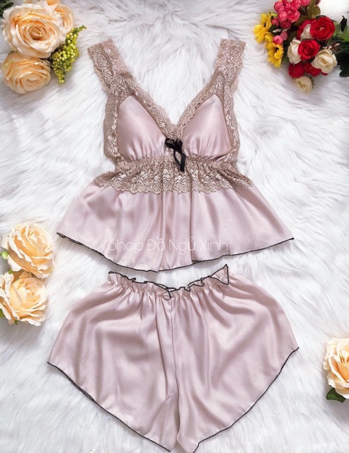 [Mã WACCB hoàn 15% xu đơn 50k] Đồ ngủ lụa cao cấp ren nude có mút | BigBuy360 - bigbuy360.vn