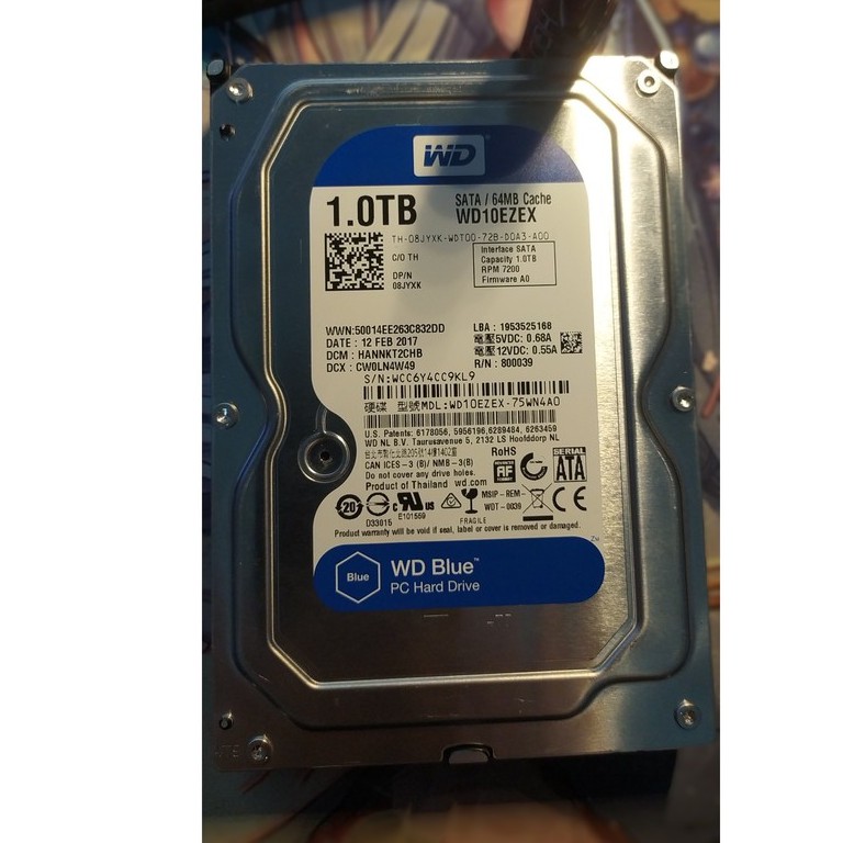 Ổ cứng WD Blue 1TB - 3TB 3.5 inch SATA III 64MB Cache 7200RPM WD10EZEX -2ND