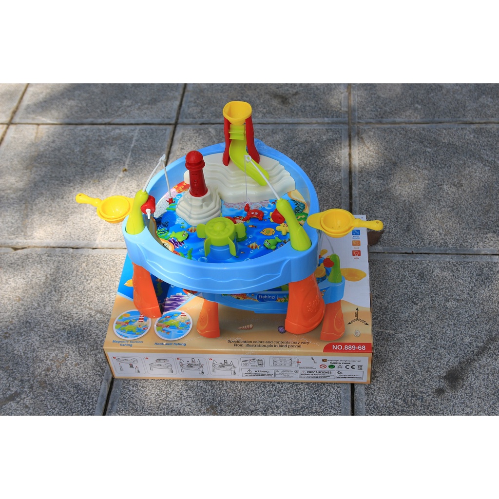 Đồ chơi câu cá cho bé có đèn nhạc Toys House 889-DUC2021 Phát triển vận động tinh và tư duy xã hội - Hàng khuyến mãi
