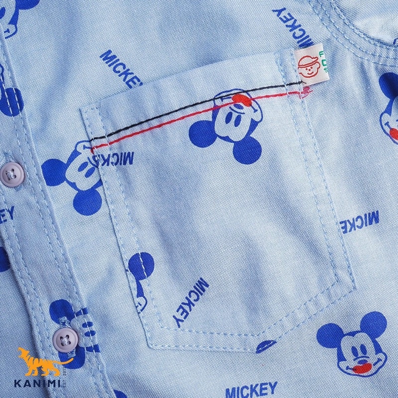 Áo sơ mi bé trai họa tiết Mickey 8-12