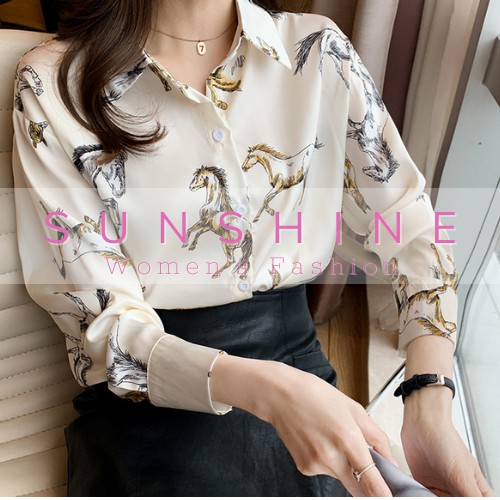 Áo sơ mi nữ dài tay công sở, văn phòng, đi chơi vải voan chất cực mát và nhẹ Sunshine S01