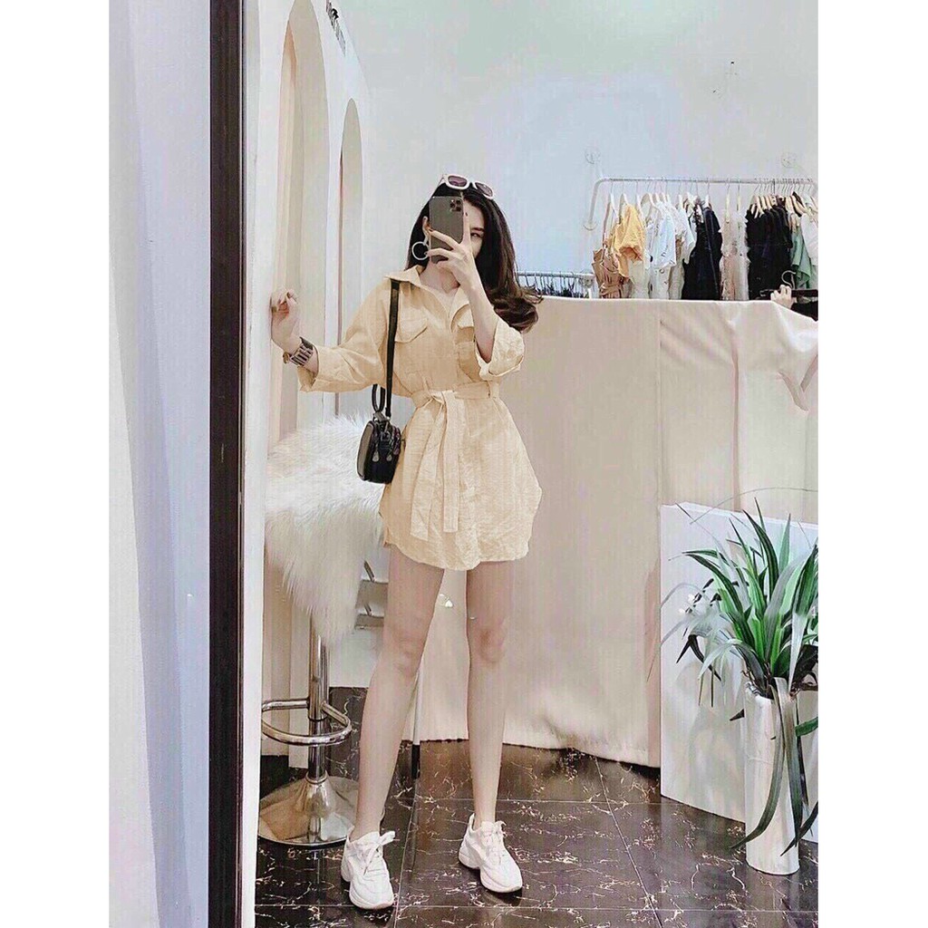 Set Sơ Mi Đẹp - Set Sơ Mi Cột Nơ Dạo Phố , Đi Biển - Thời trang Dressery Store