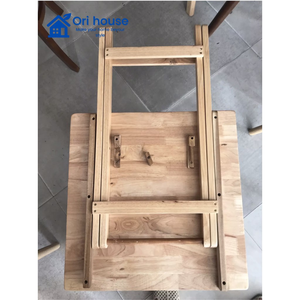 Bàn cafe băng gỗ hinh vuông 60*60 xếp gọn tiện dụng - Nội Thất Ori