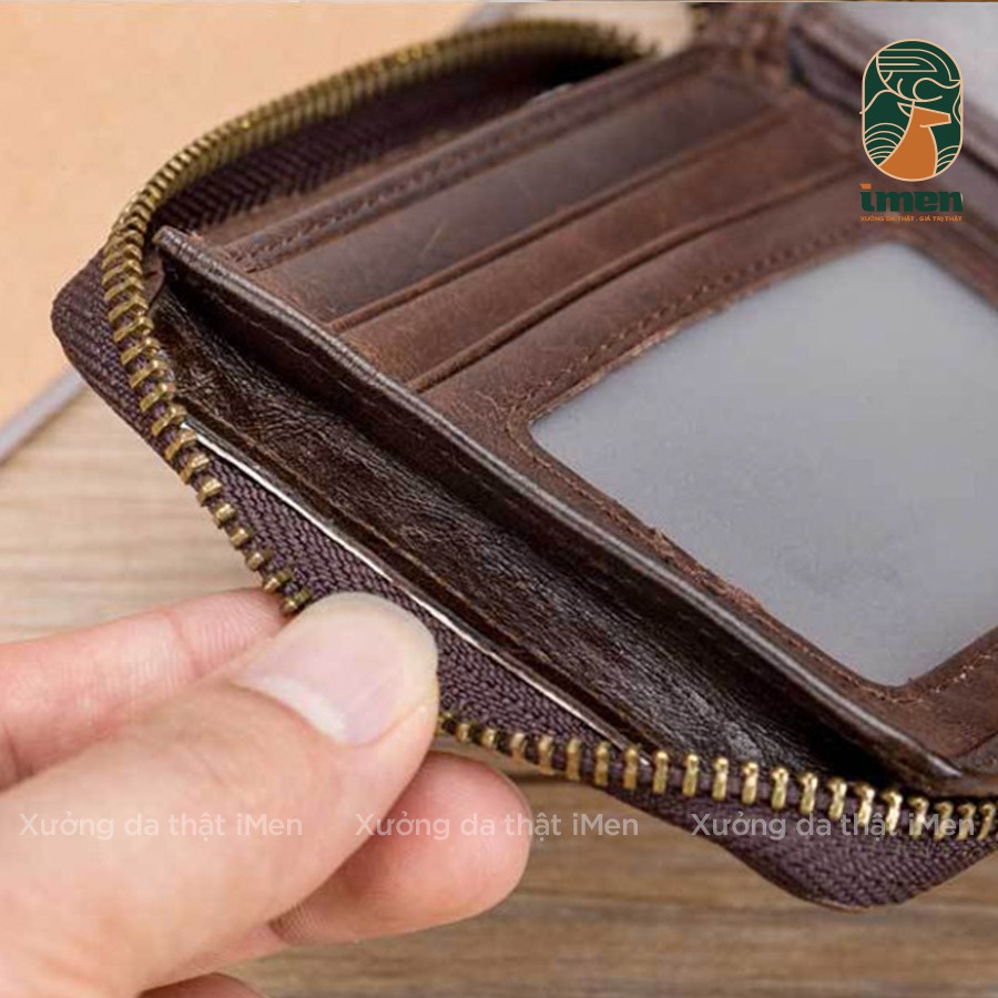Ví nam da bò cao cấp, ví nam có khoá chắc chắn chống rơi đồ - Bảo hành 12 tháng - VD003
