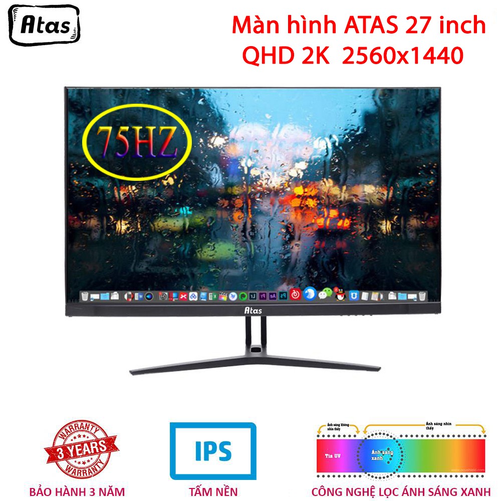 Màn Hình Máy Tính Gaming Atas 27 Inch Độ Phân Giải 2K Tấm nền IPS | BigBuy360 - bigbuy360.vn