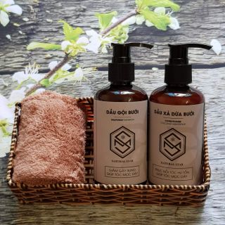 Combo dầu gội bưởi + dầu xả dừa bưởi - natural star