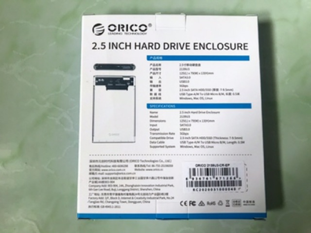 Hộp Đựng Ổ Cứng HDD Box Orico 2139U3 Trong Suốt, Chính Hãng Viscom. | BigBuy360 - bigbuy360.vn