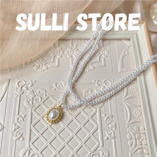 Dây chuyền vòng cổ hạt trai Pearl layer 2 tầng Sulli store