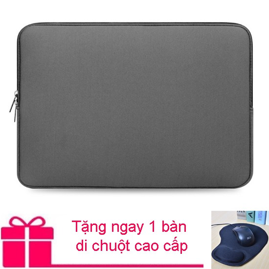 Túi chống sốc Macbook 13 inch (Xám) - Tặng miếng lót chuột