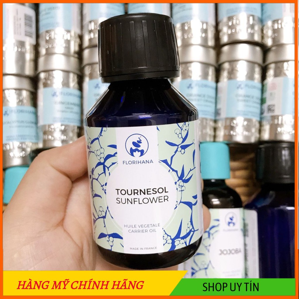 [HANG_MY] TINH DẦU HỮU CƠ FLORIHANA SUNFLOWER VEGETALE CARRIER OIL 100ML [CHINH_HIEU]