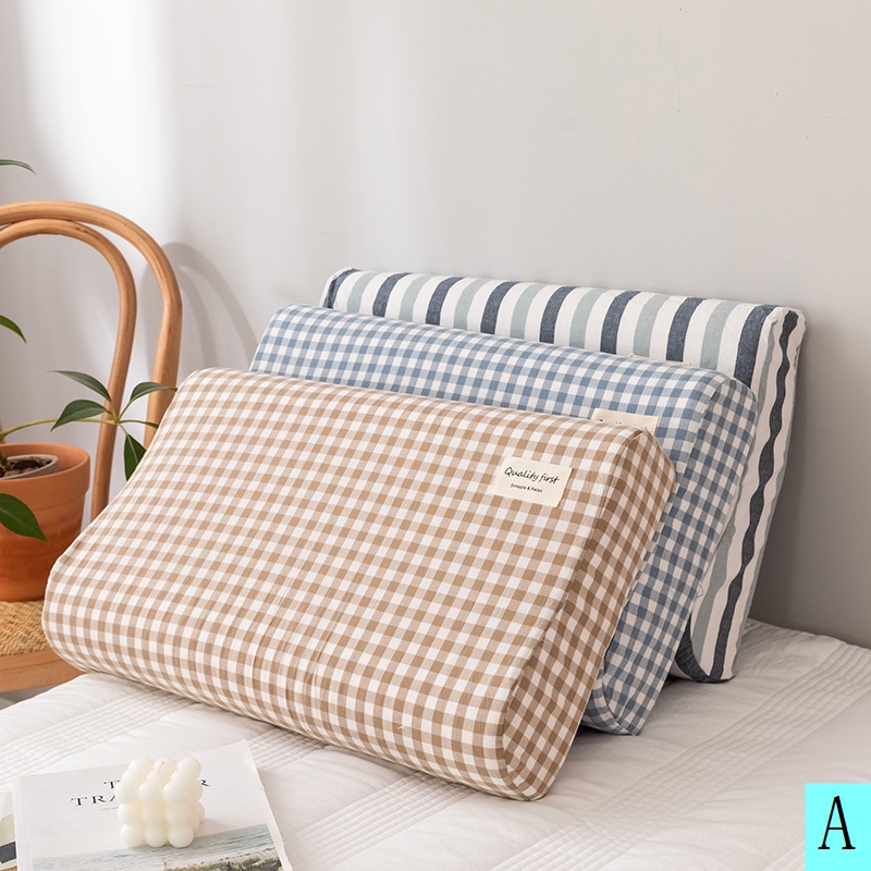 Cặp Áo Gối Bằng Cao Su Cotton Nguyên Chất 30x50 60x40 Có Thể Giặt Sạch Cho Trẻ