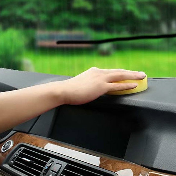 1 Mút Xốp Tròn Đánh Bóng Xe Hơi / Kính / Tàu Thuyền Màu Vàng Tiện Dụng