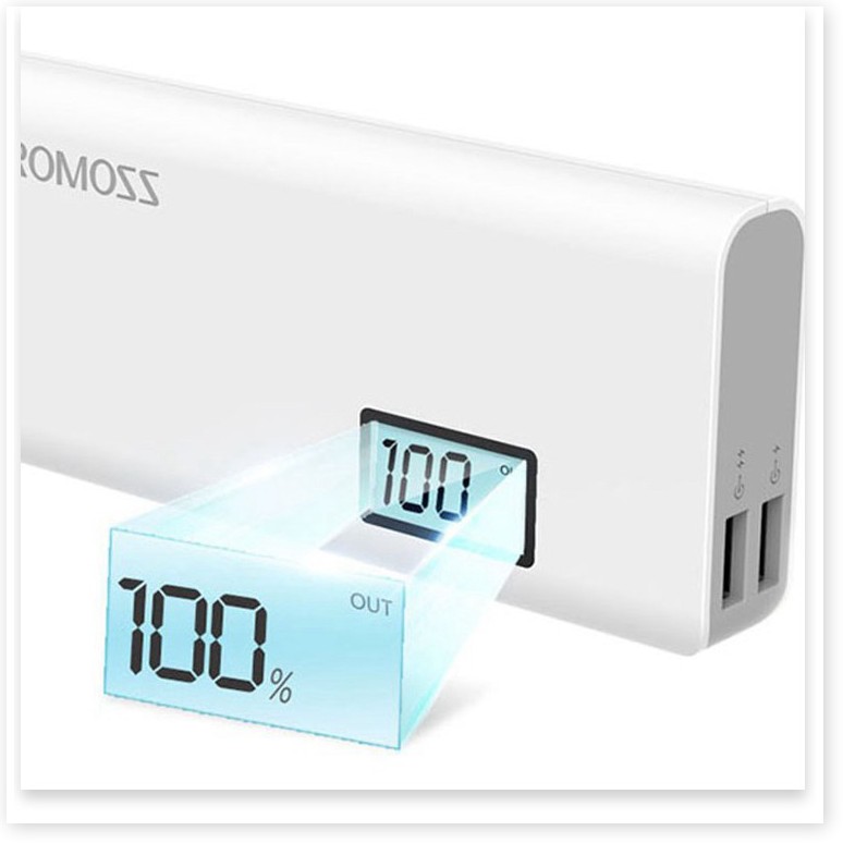 Pin sạc dự phòng romoss sense 4 dung lượng 10.400mah tự động ngắt khi pin