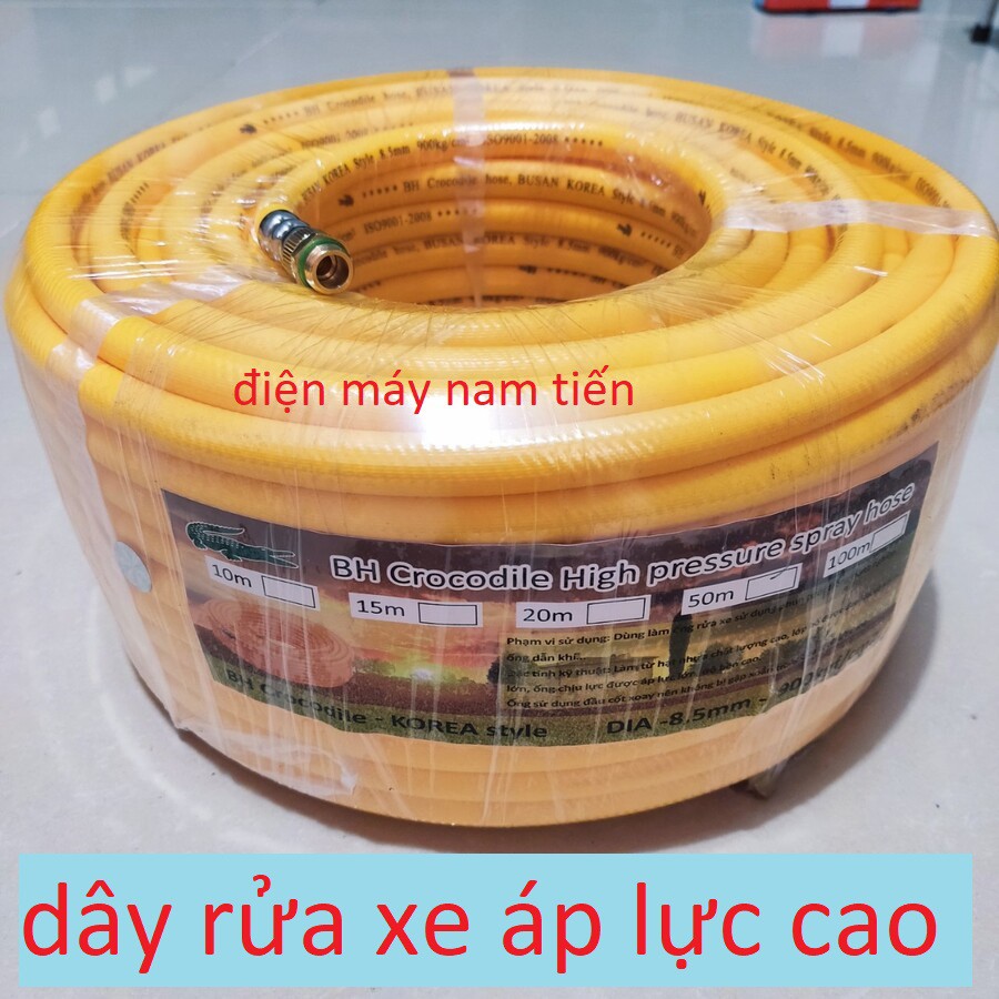 Dây rửa xe áp lực cao Crocodile HQ 8.5x14.5mm từ 10-20 mét - day rua xe