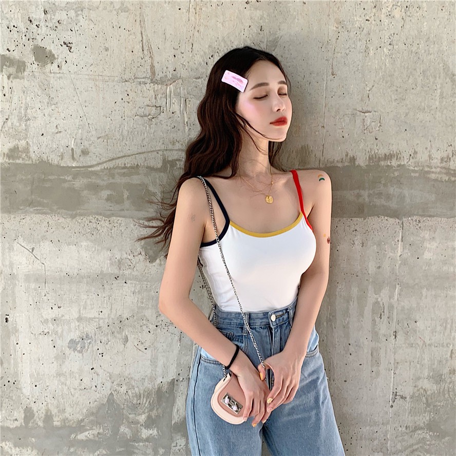ÁO HAI DÂY NỮ PHỐI NÚT (CHẤT BAO XỊN) QUẢNG CHÂU | BigBuy360 - bigbuy360.vn
