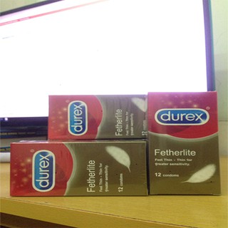 Bao cao su siêu mỏng Durex Fetherlite hộp 12 bao
