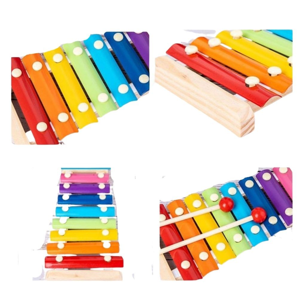 Đàn Gõ Nhạc làm bằng gỗ - Đàn Xylophone 8 thanh giúp bé kích thích phát triển giác quan- ALOKIDS TB