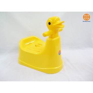 Bô nhựa đi vệ sinh cho bé có nắp đậy bô thuyền, bô vịt dễ thương cho bé