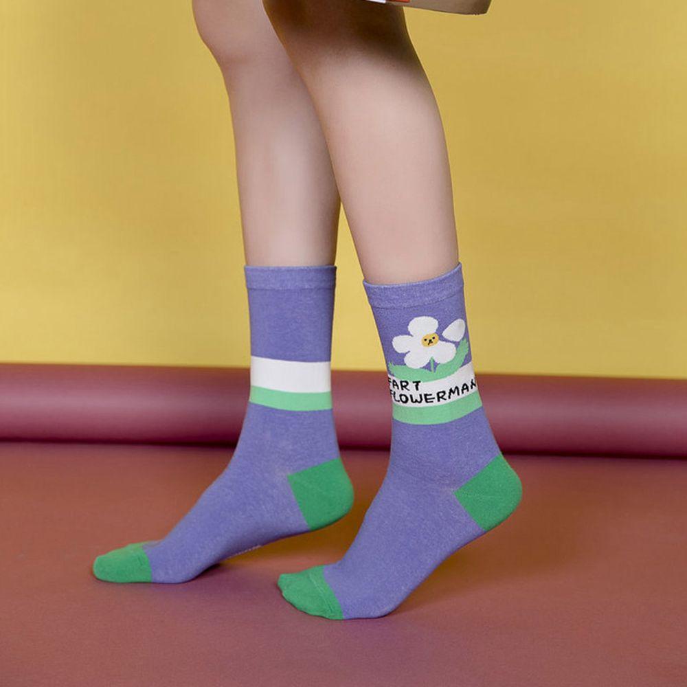 CACTU Tất In Hoa Vui Nhộn Phong Cách Harajuku Thời Trang Thu Đông