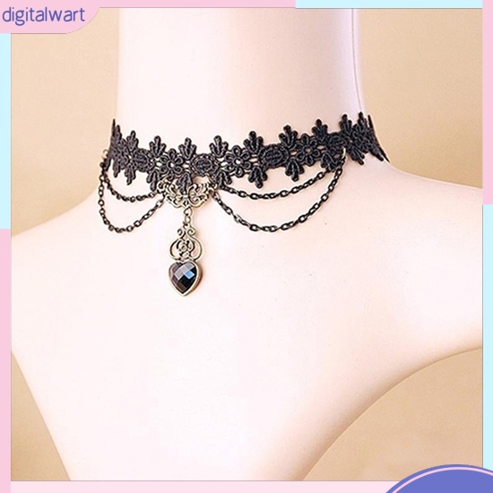 Vòng Cổ Choker Ren Đính Hạt Thời Trang Nữ Tính