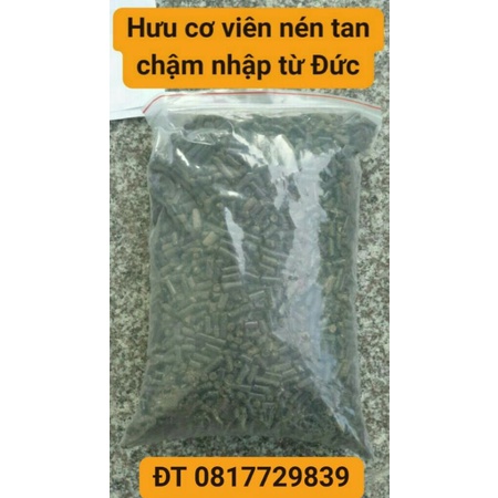 1 kg phân bón hữu cơ viên nén Đức tan chậm (cân lẻ từ bao rin 25kg) cho hoa hồng hoa lan hoa mai cây cảnh và rau mau.