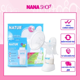 Máy hút sữa cầm tay Natur nhập khẩu Thái Lan ( tặng 10 túi trữ sữa Natur 240ml )