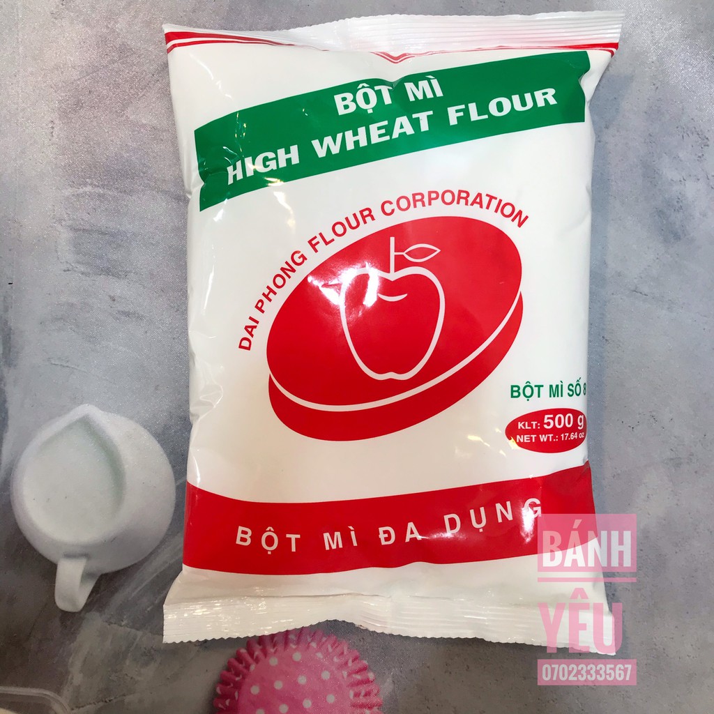 [Mã 77FMCGSALE1 giảm 10% đơn 250K] Bột mì Số 8 hiệu Táo Đỏ 500g