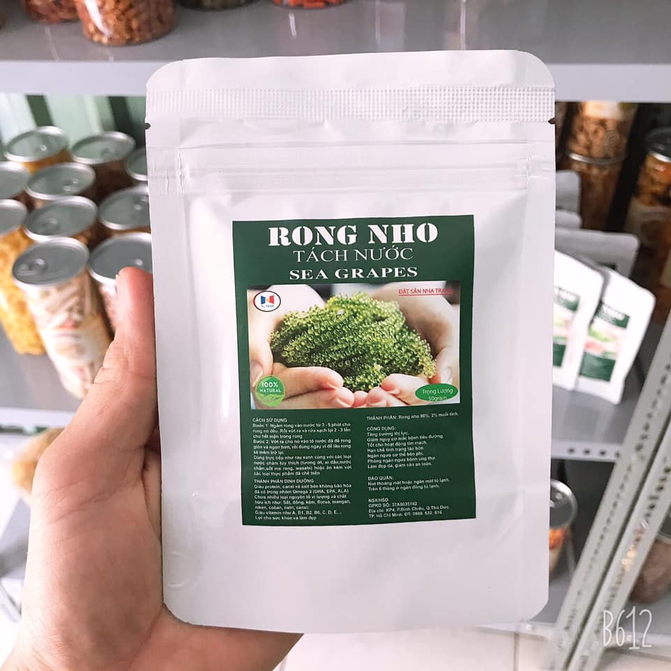 Gói 50g Rong Nho Tách Nước Khánh Hòa kèm sốt