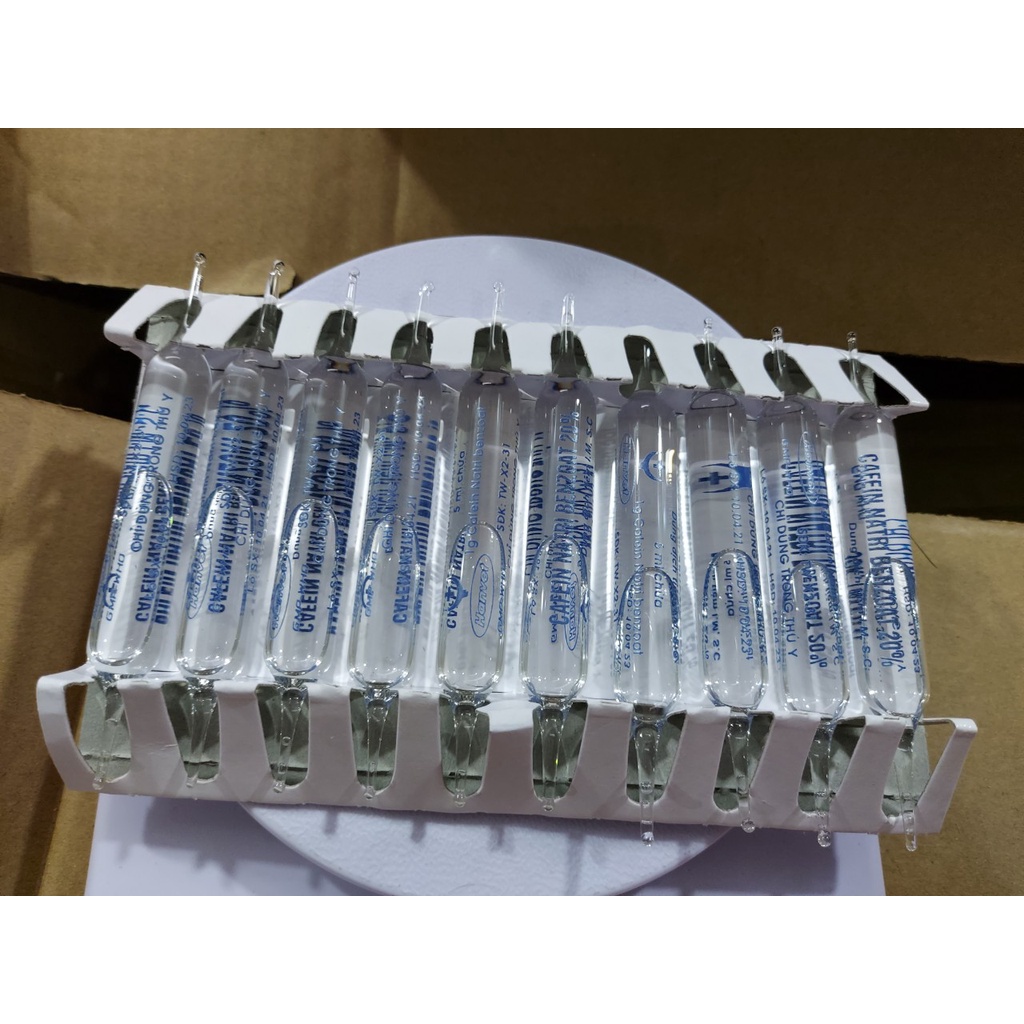 CAFEIN NATRI BENZOAT 20% ống 5ML trợ tim,giải độc cho chó, trâu, bò, lợn, dê, cừu, gia súc vật nuôi