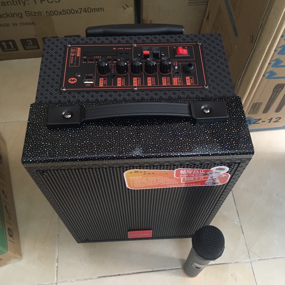 Loa kéo karaoke Q8S vỏ gỗ âm thanh đỉnh   BH 6 tháng