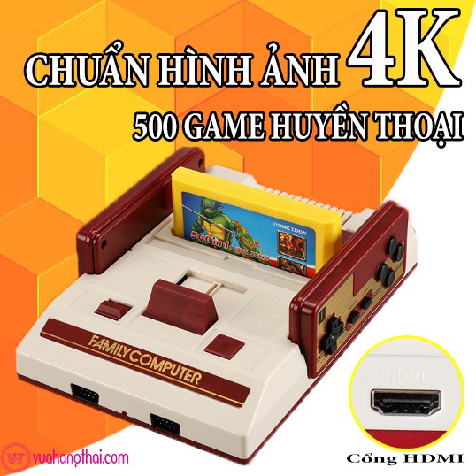 Máy Chơi Game Điện Tử 4 Nút 8-Bit D68 Chuẩn HDMI 4K, 688 Game Huyền Thoại