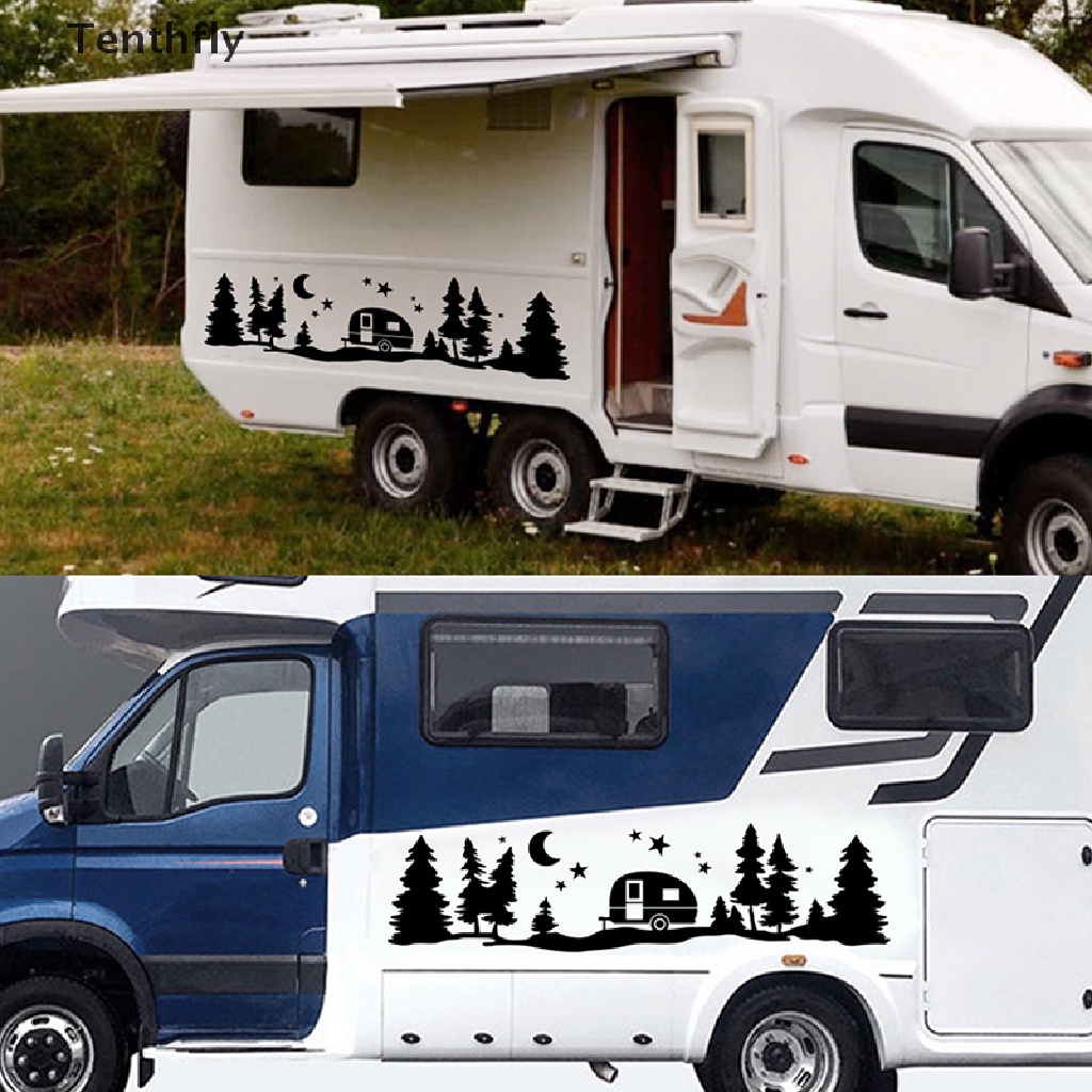 Đề Can Vinyl Hình Cây Rừng Trang Trí Thân Xe SUV RV Van Caravan Offroad Mới