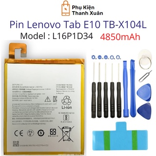  Pin zin Lenovo Tab E10 TB-X104L L16D1P34 4850mAh | Hàng Nhập Khẩu | Tặng bộ tháo mở + seal dán 