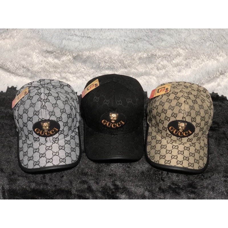 Nón lưỡi trai gg mạc da thêu gc có gắn đầu hổ