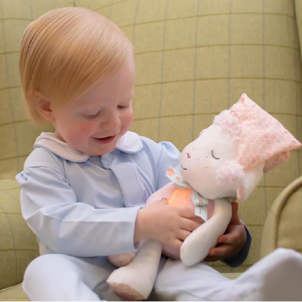 Đồ chơi búp bê cừu ru ngủ giai điệu nhạc trắng có đèn cho bé sơ sinh Toys house  siêu mềm chống rụng lông