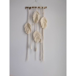 Macrame lá treo tường trang trí