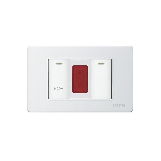 Bộ hạt bình, đèn báo, công tắc 20a Uten v3.0- V3K20ADLRK1/3