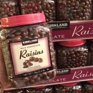 Socola bọc nho khô Kirkland RAISINS Mỹ.