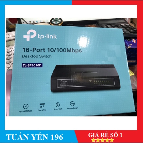 Bộ Chia Mạng Switch 16 Cổng RJ45 Tp-Link TL-SF1016D Tốc Độ 10/100Mbps - Hàng Chính Hãng