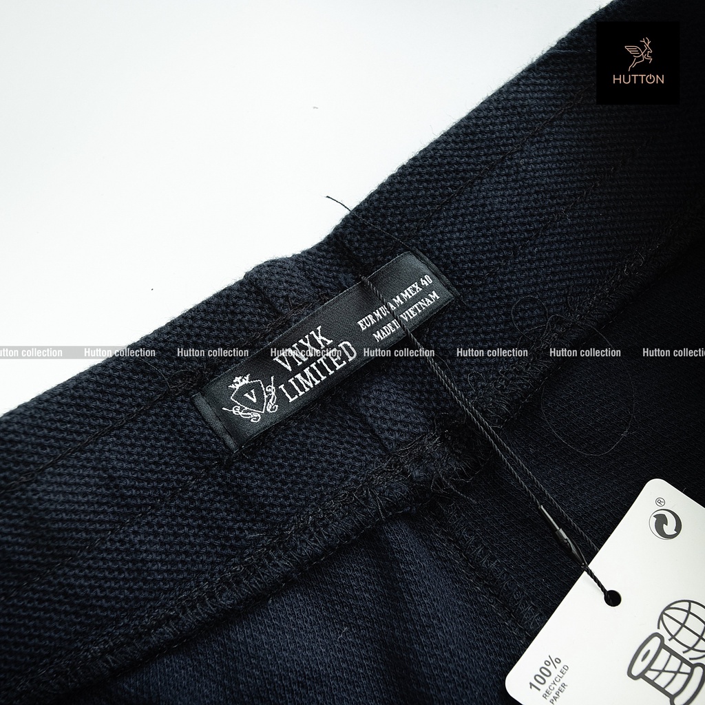 Quần Short PIQUE Than Đen, COTTON Co Dãn