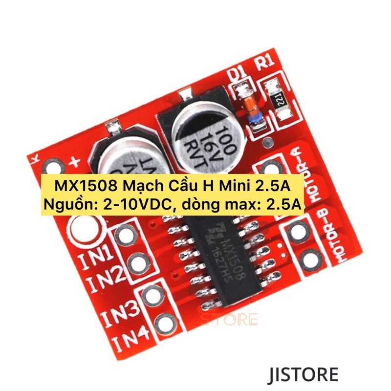 Mạch cầu H mini MX1508 2.5A điện áp 2-10VDC