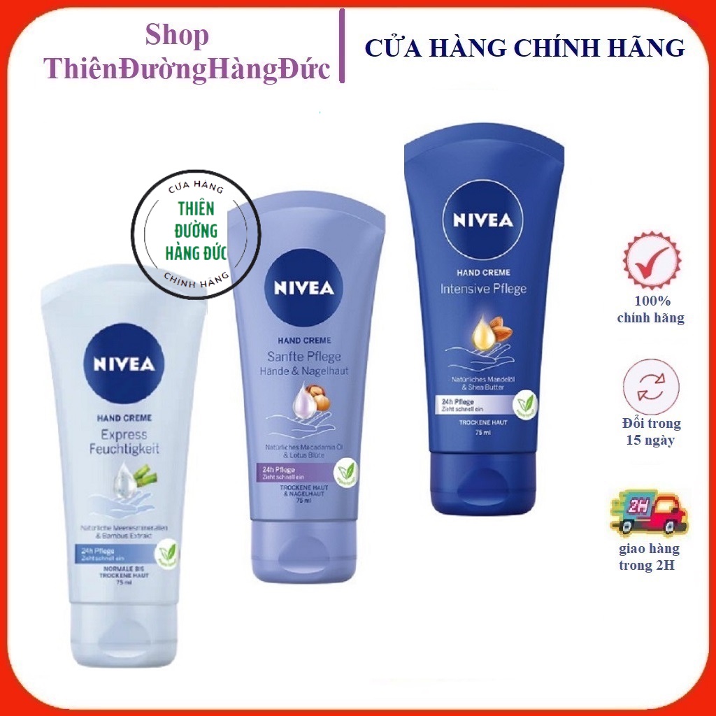 Kem dưỡng da tay Nivea Đức dưỡng ẩm trắng da, chống lão hóa, cho làn da mềm mịn