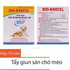 Sổ giun chó mèo BI-O RANTEL- hộp 10 viên